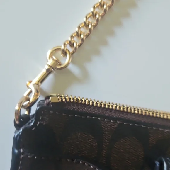 Coach Black Crossbody Bag with Gold Chain - Picture 6 of 10